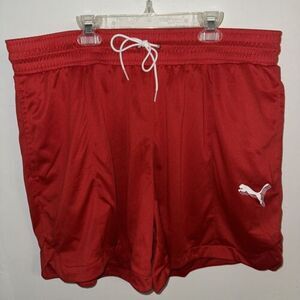 Puma Women's Foundation Basketball Draw String Shorts Sz XL Red NWT MSRP $40